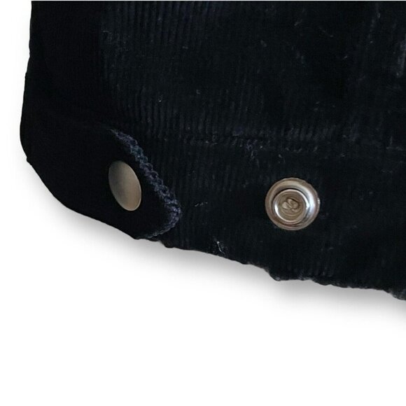 A.P.C. Womens Trucker Jacker Sz Large Black Corduroy Shearling Collar Lining - Picture 8 of 11